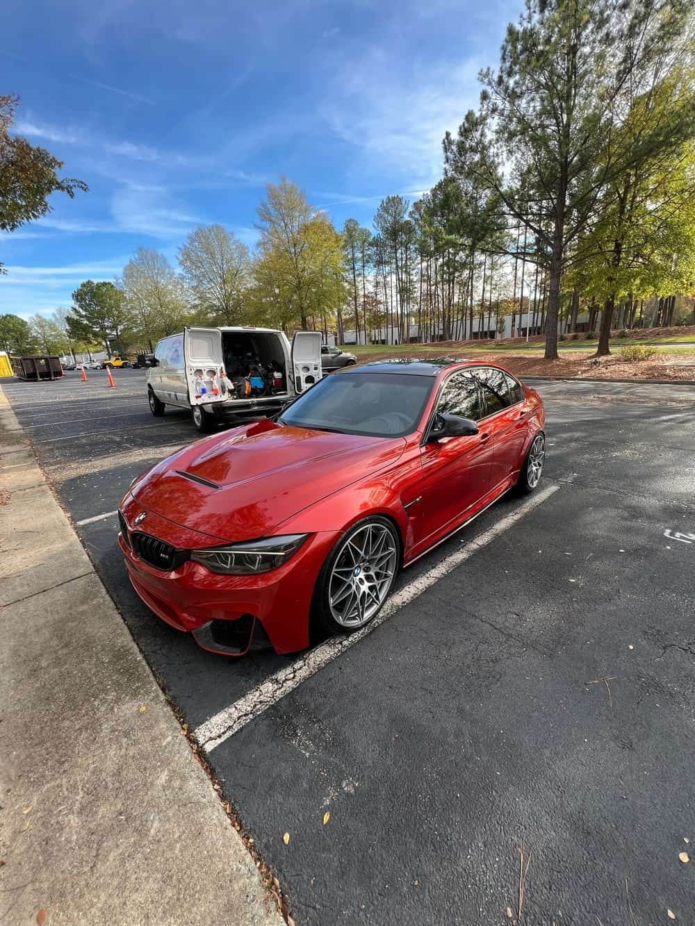Red BMW detailed by Precise Detailing